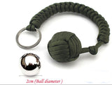 Self-defense Cord Keychain with steel ball