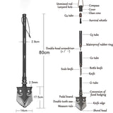 Tactical Multifunction Folding Shovel