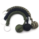 Self-defense Cord Keychain with steel ball